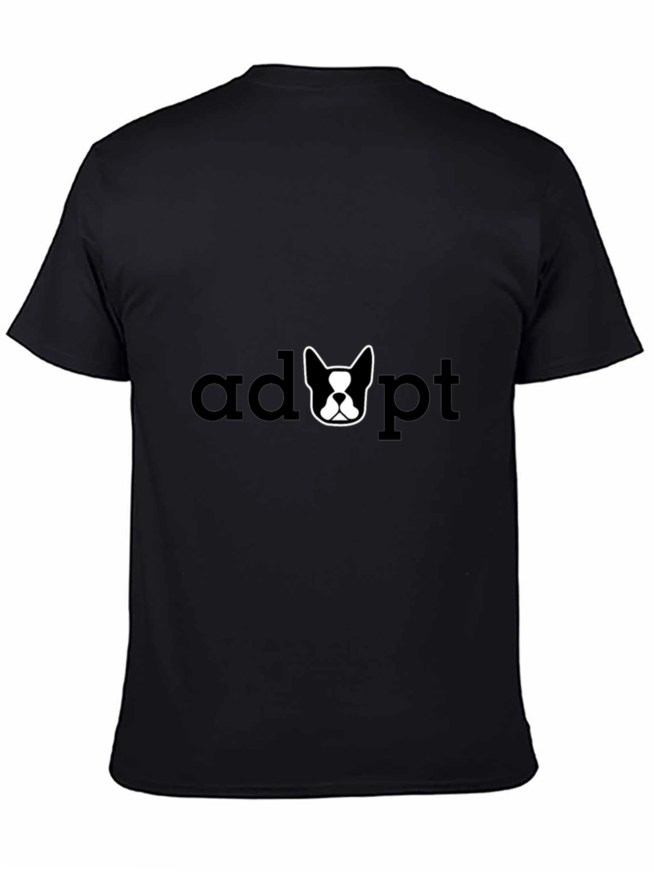 Adopt a Dog T-Shirt - Black Graphic Tee