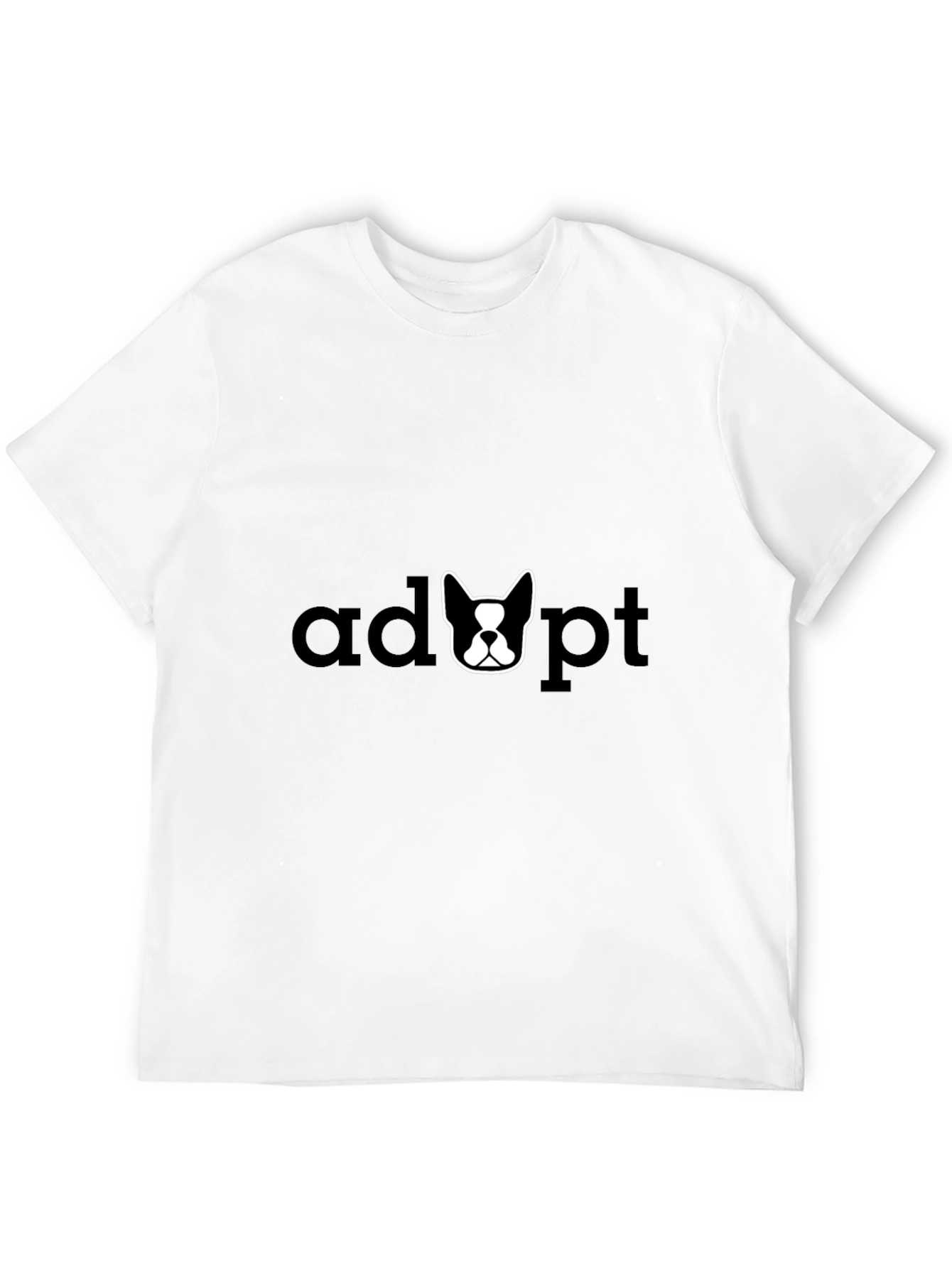 Adopt a Dog T-Shirt - Black Graphic Tee