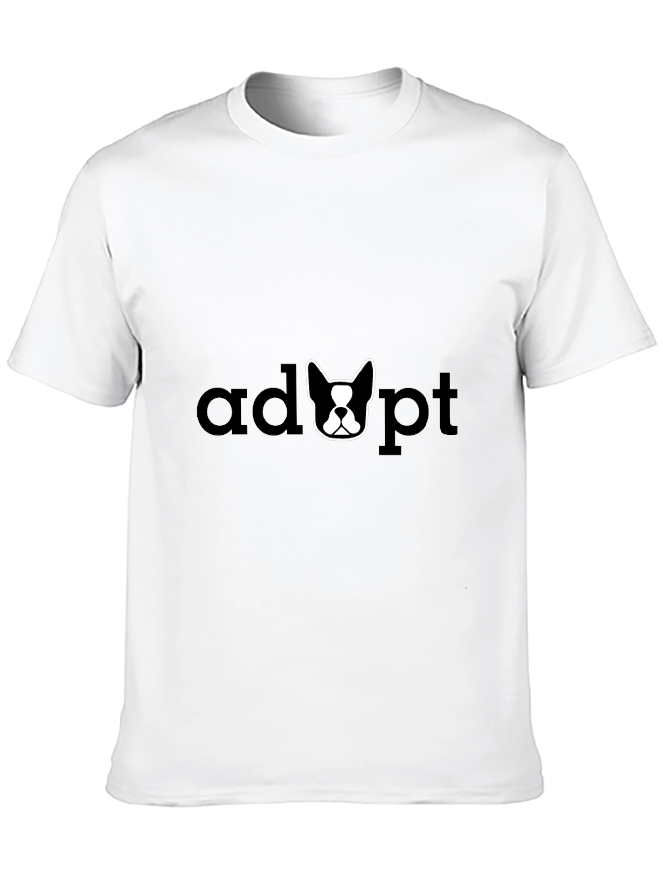 Adopt a Dog T-Shirt - Black Graphic Tee