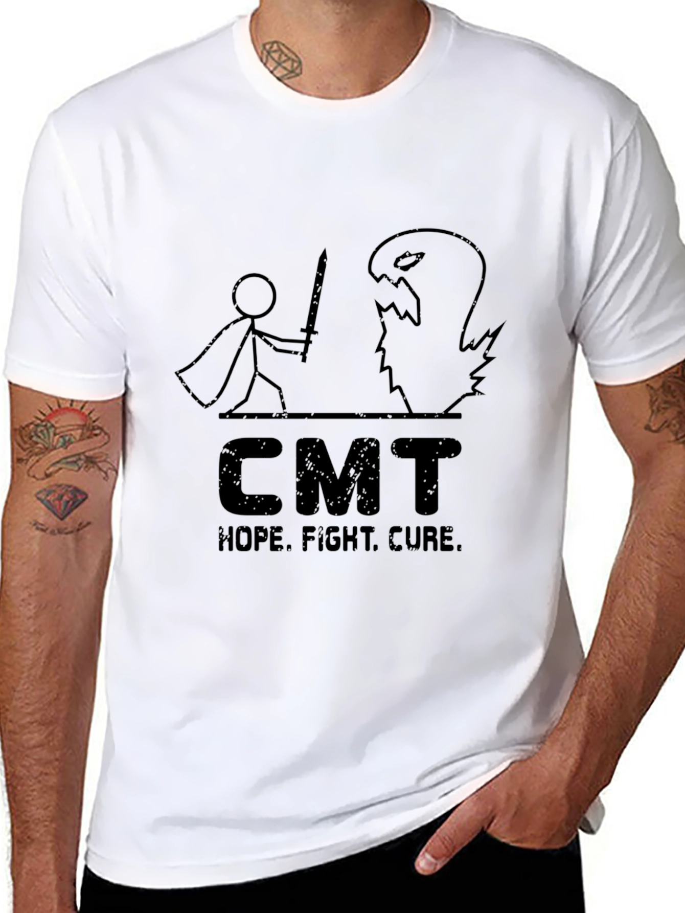 CMT Hope Fight Cure Graphic T-Shirt