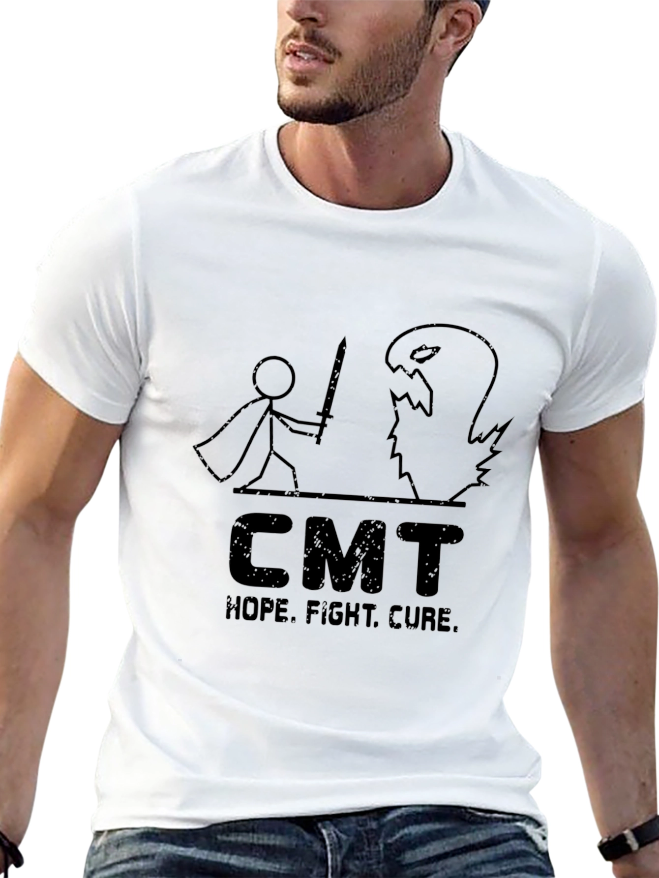 CMT Hope Fight Cure Graphic T-Shirt