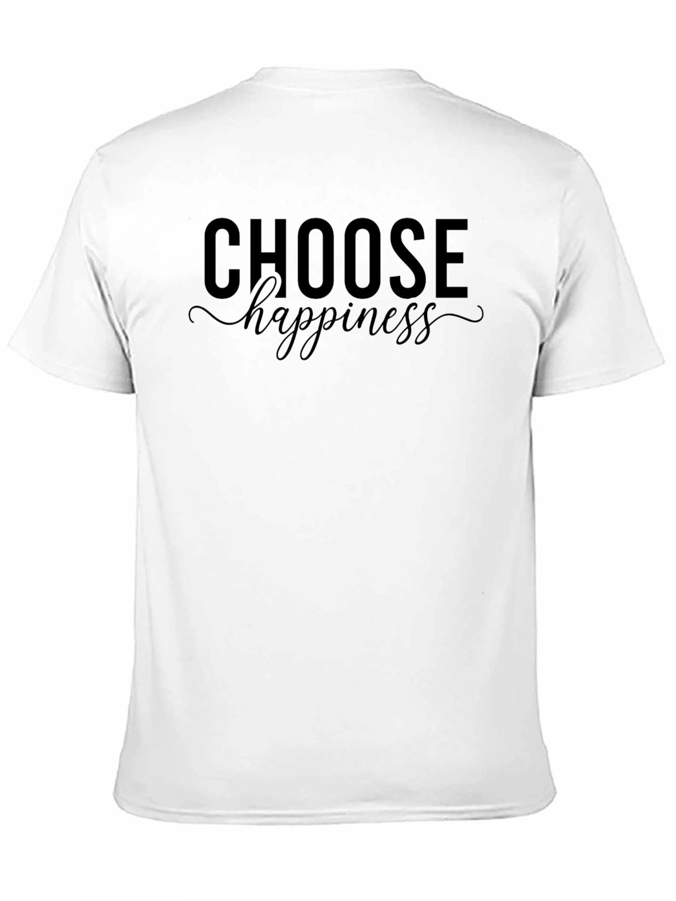 Choose Happiness Graphic Black T-Shirt