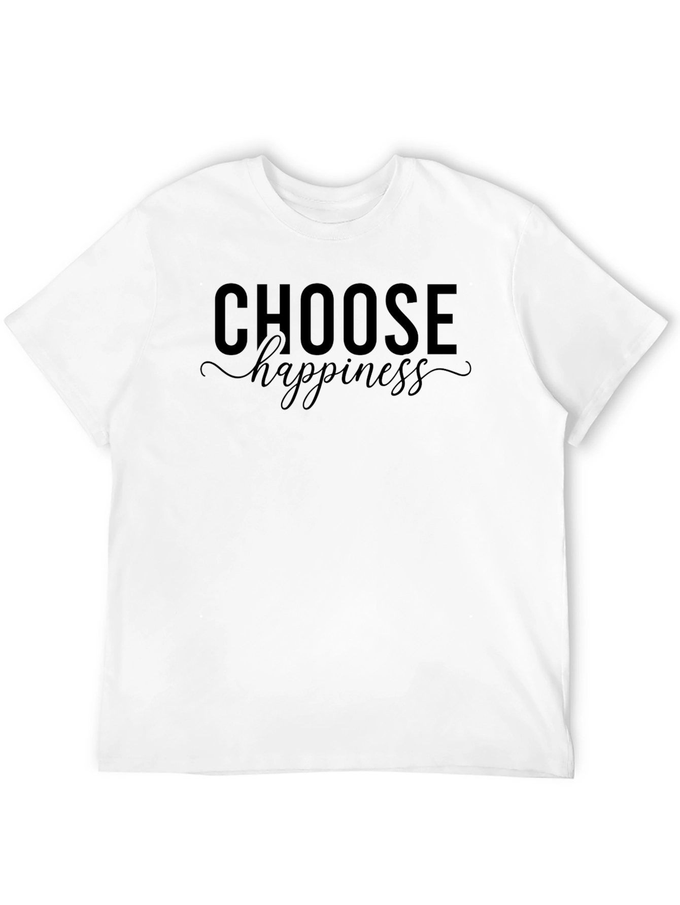Choose Happiness Graphic Black T-Shirt