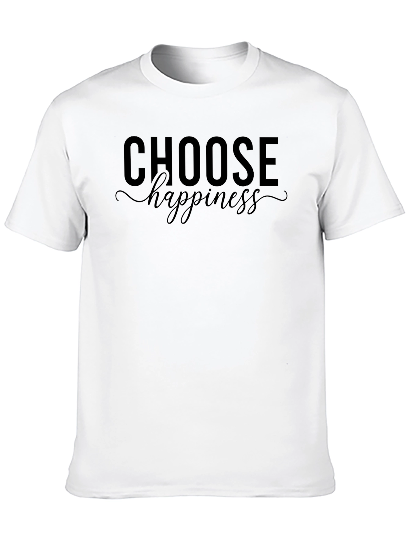 Choose Happiness Graphic Black T-Shirt