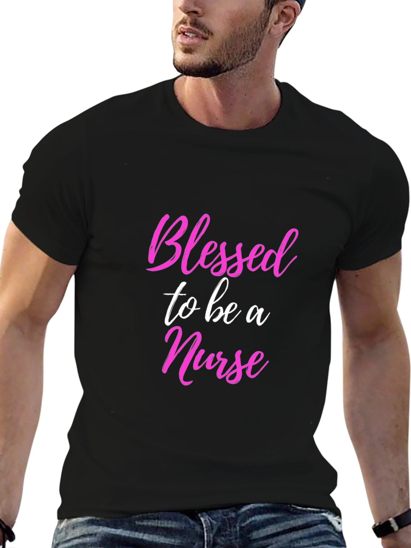 Blessed to be a Nurse Black T-Shirt