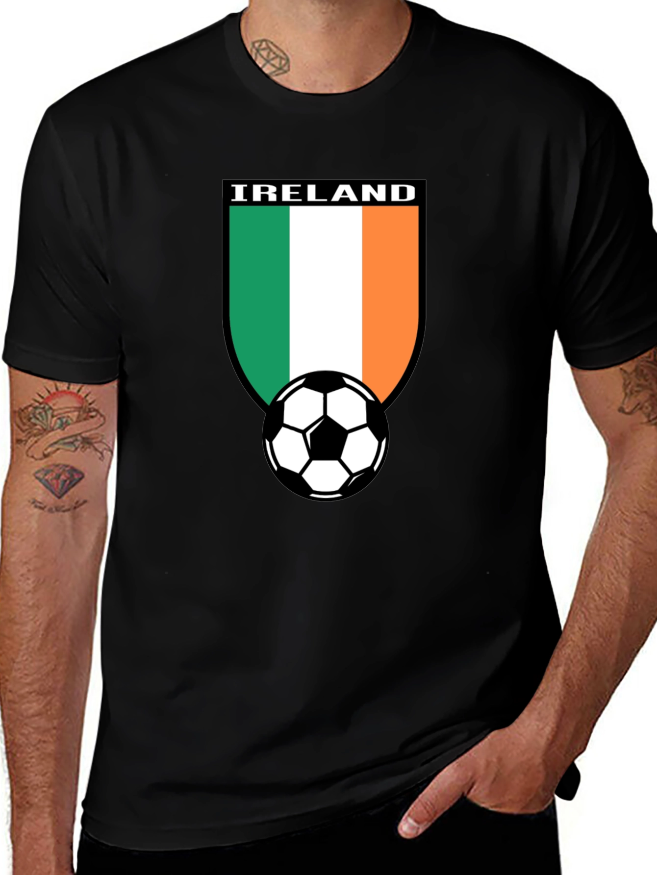 Ireland Soccer Fan T-Shirt - Black
