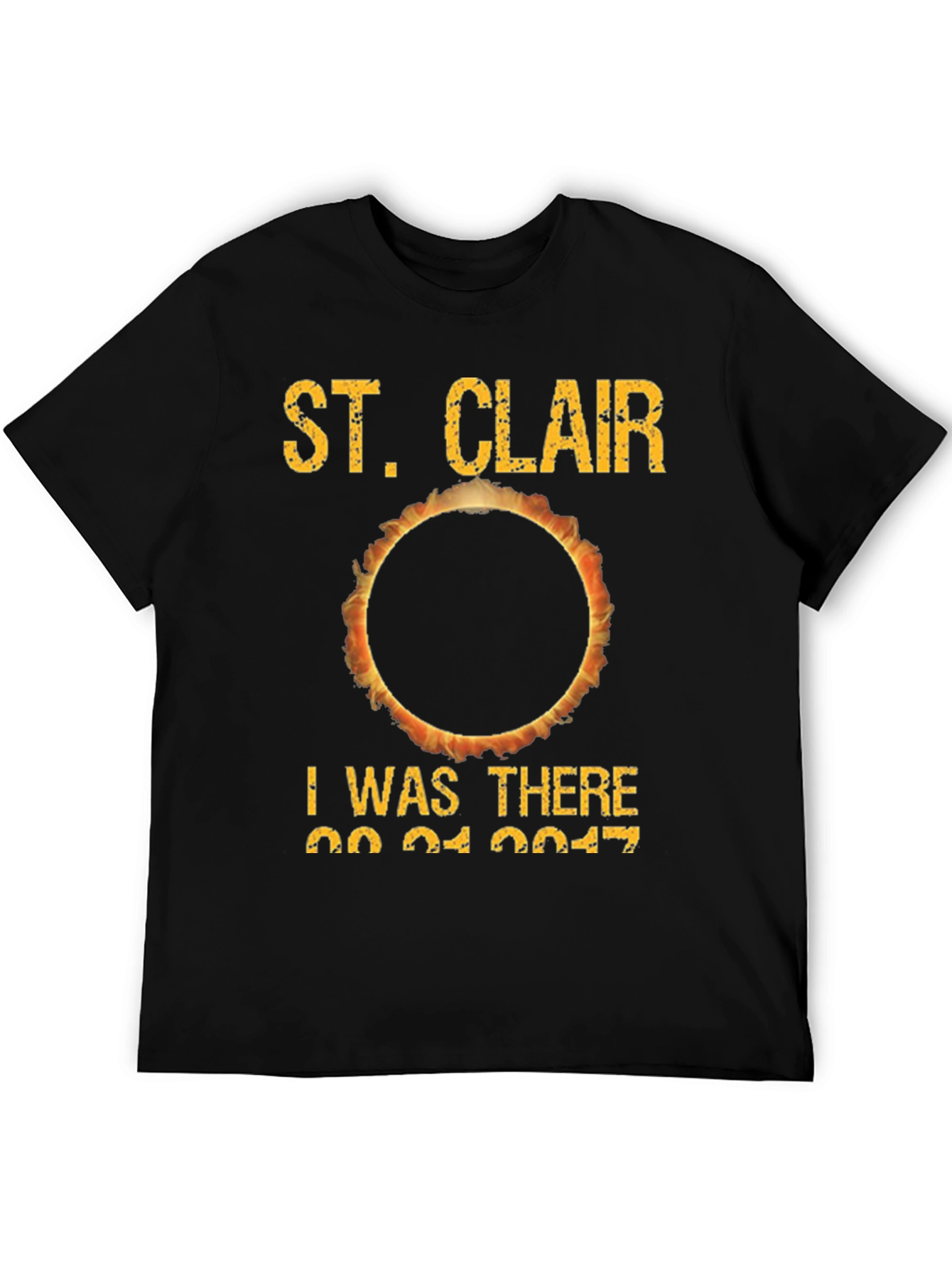 St. Clair Solar Eclipse 2017 Black T-Shirt