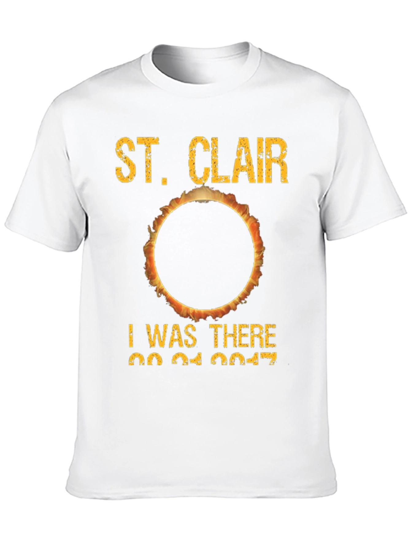 St. Clair Solar Eclipse 2017 Black T-Shirt
