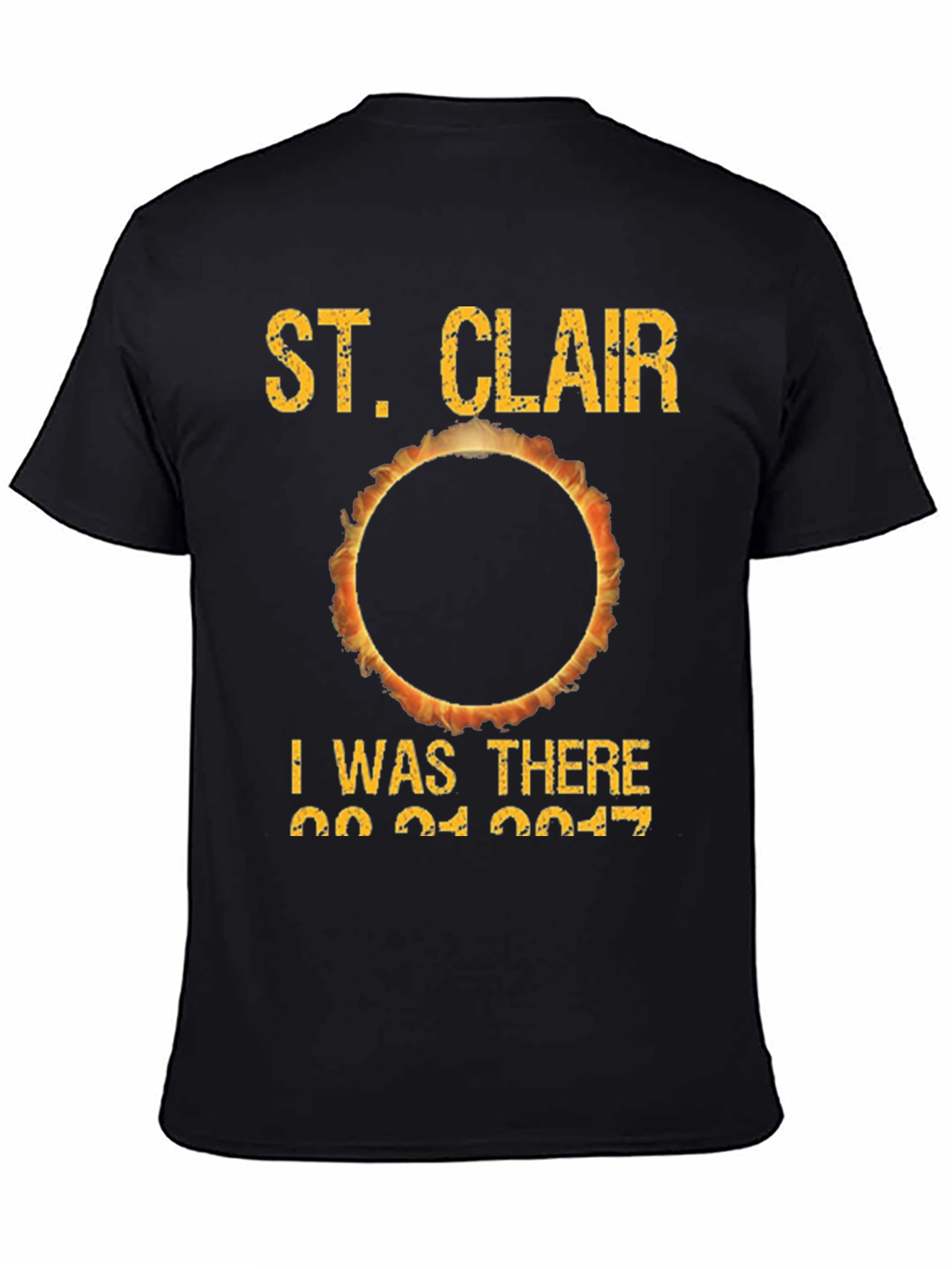 St. Clair Solar Eclipse 2017 Black T-Shirt