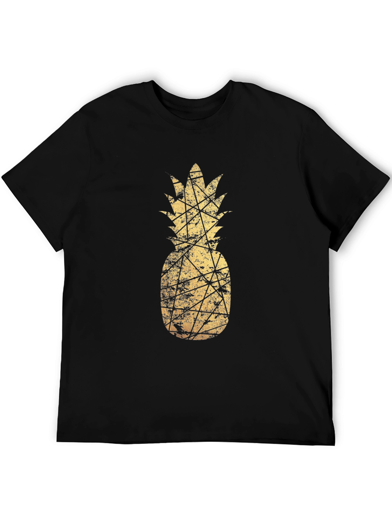 Golden Pineapple Graphic Tee - Stylish & Unique