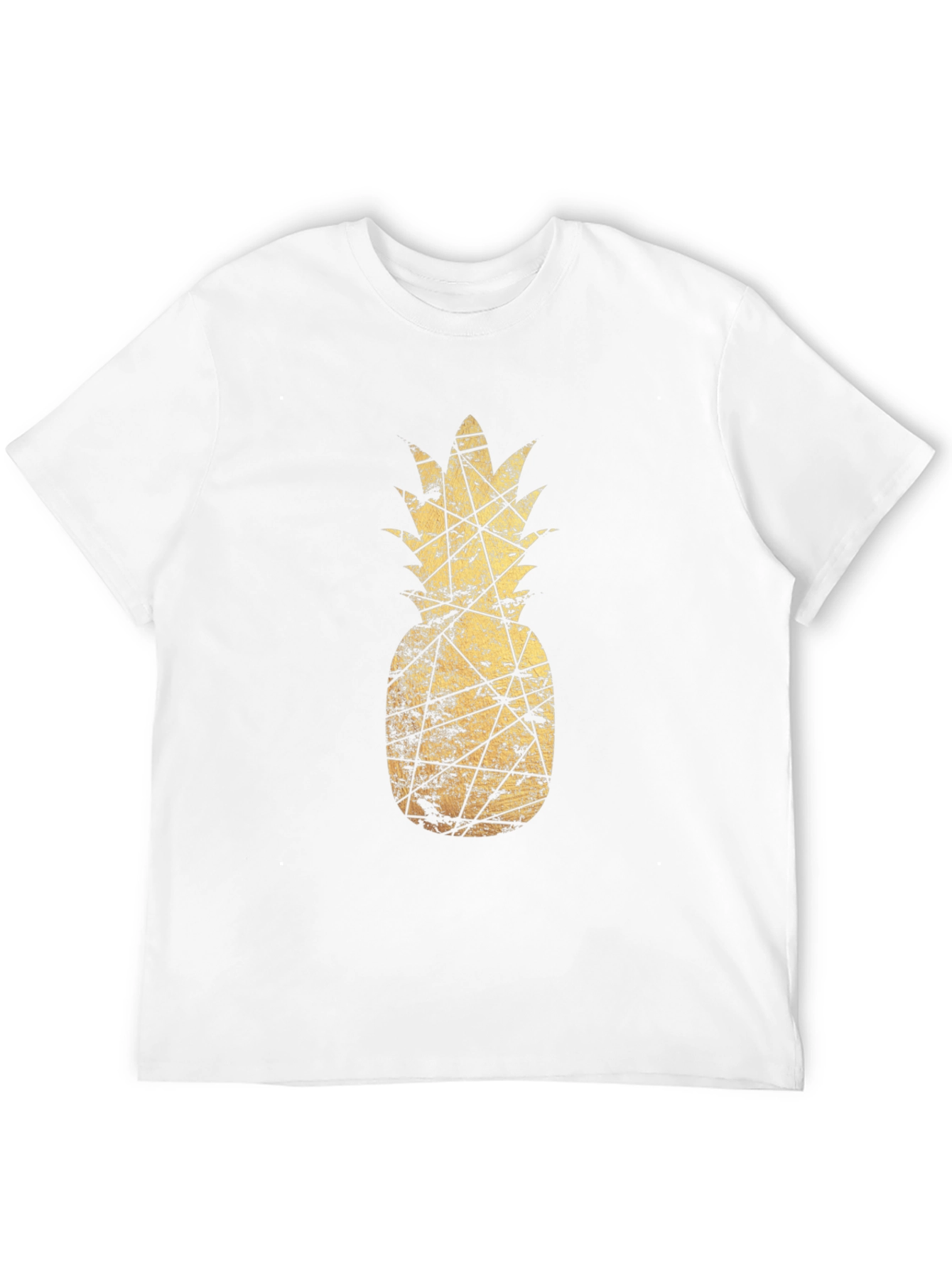 Golden Pineapple Graphic Tee - Stylish & Unique