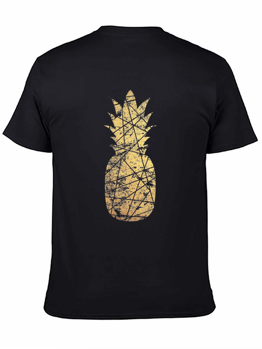 Golden Pineapple Graphic Tee - Stylish & Unique