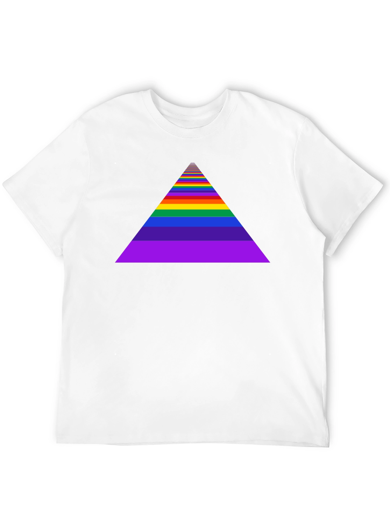 Rainbow Prism Triangle Graphic Tee - Black