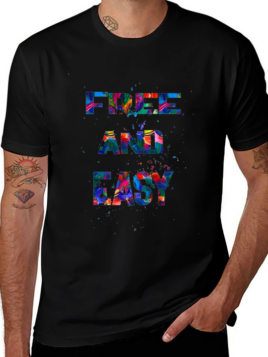 Free and Easy Graphic Black T-Shirt