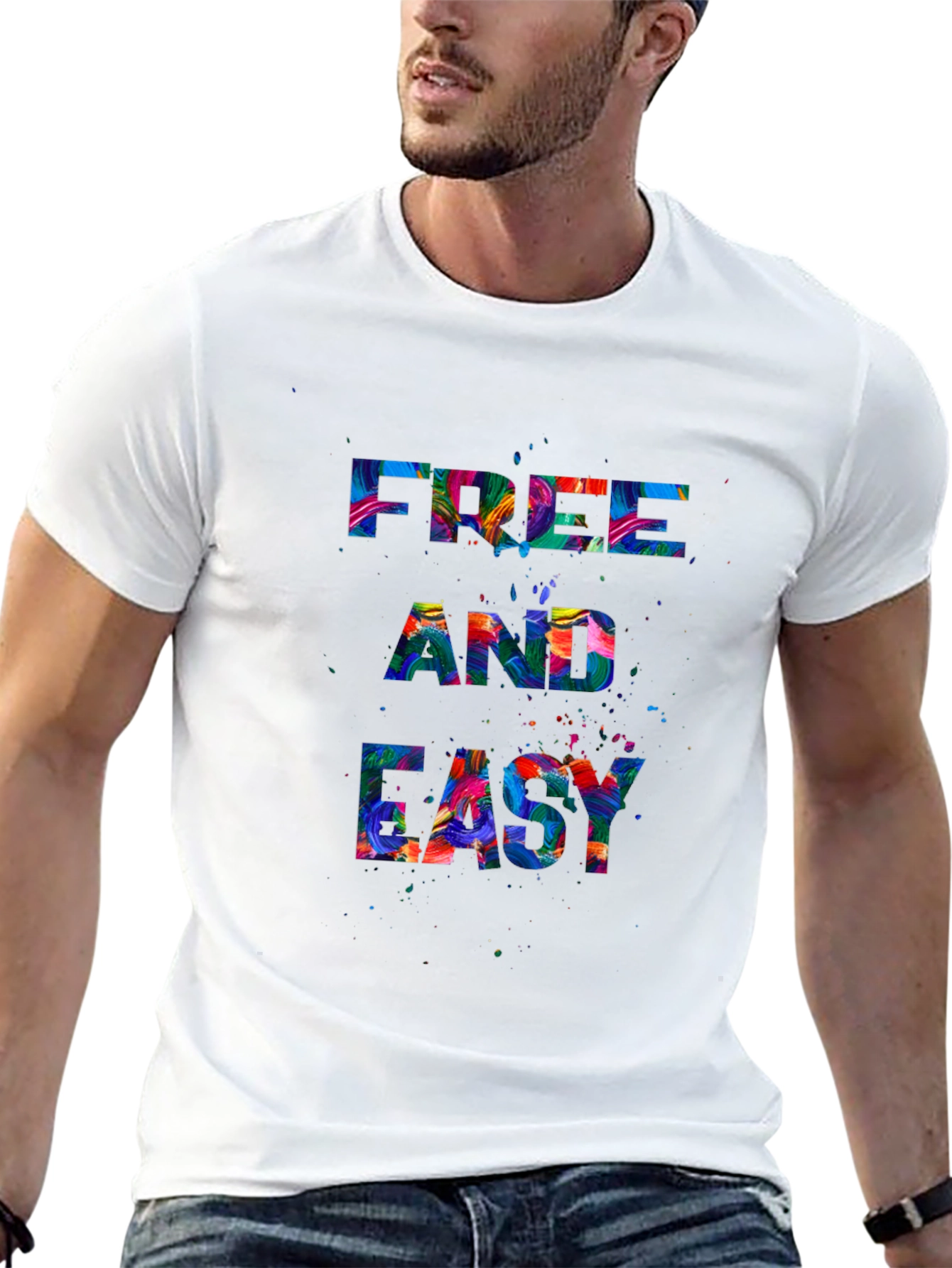 Free and Easy Graphic Black T-Shirt