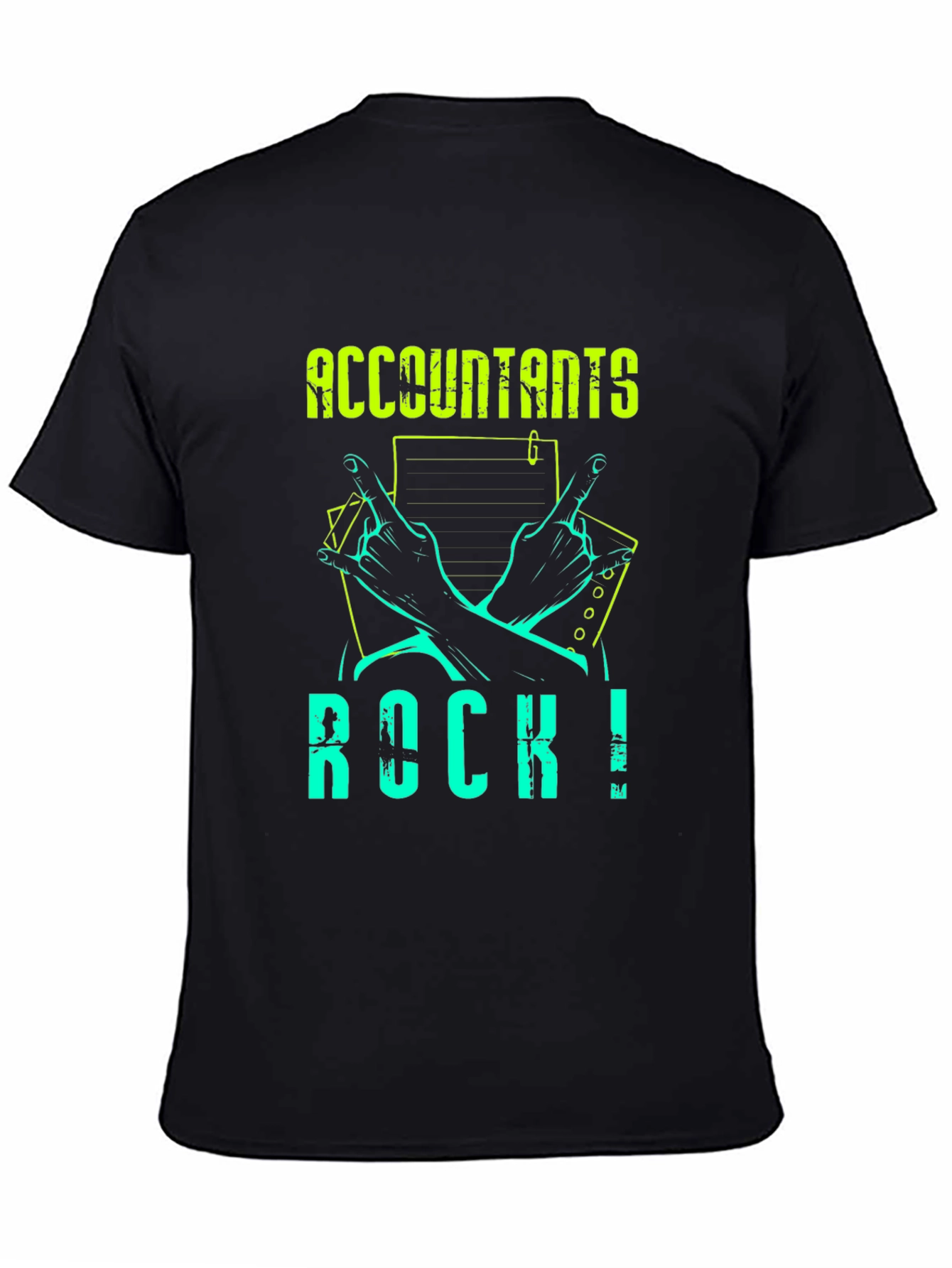 Accountants Rock! Graphic Tee - Black
