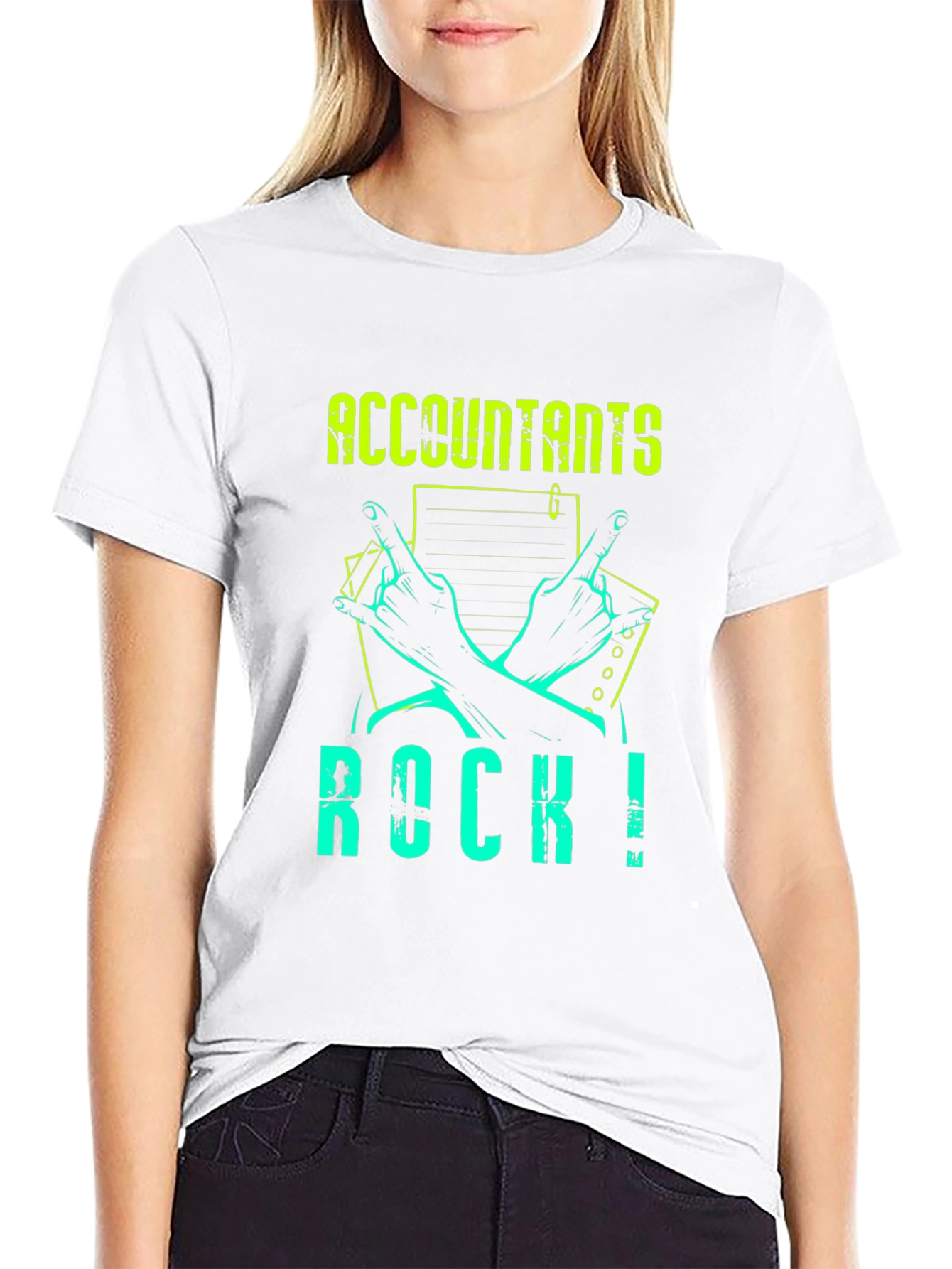 Accountants Rock! Graphic Tee - Black