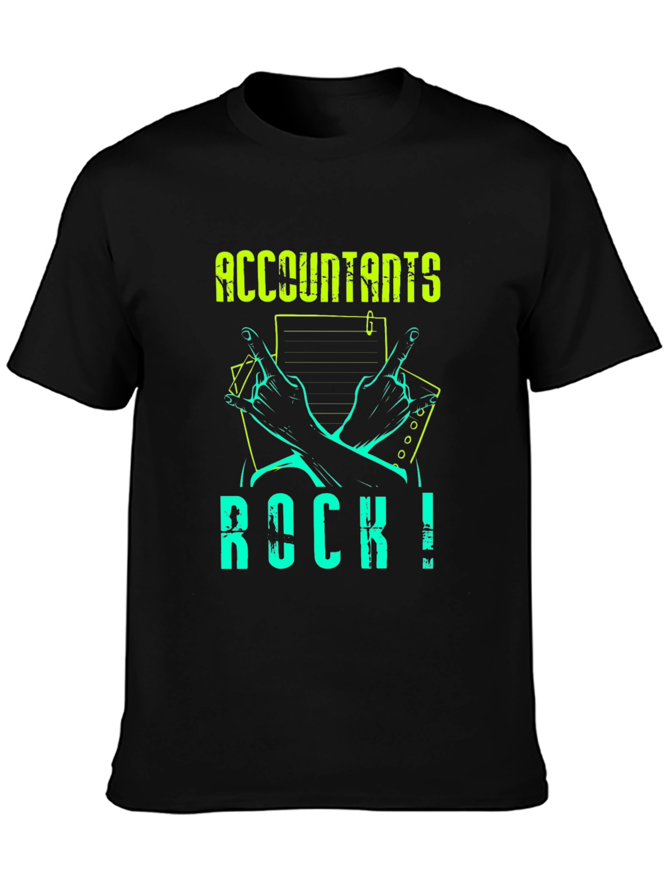 Accountants Rock! Graphic Tee - Black