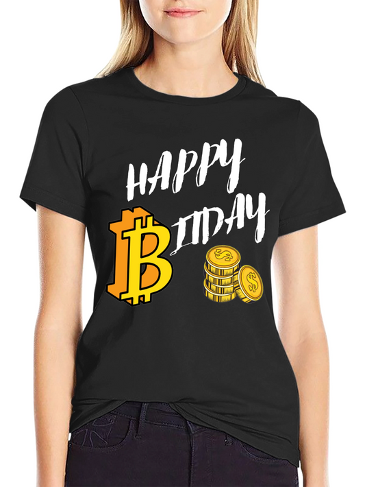 Bitcoin Birthday Black T-Shirt