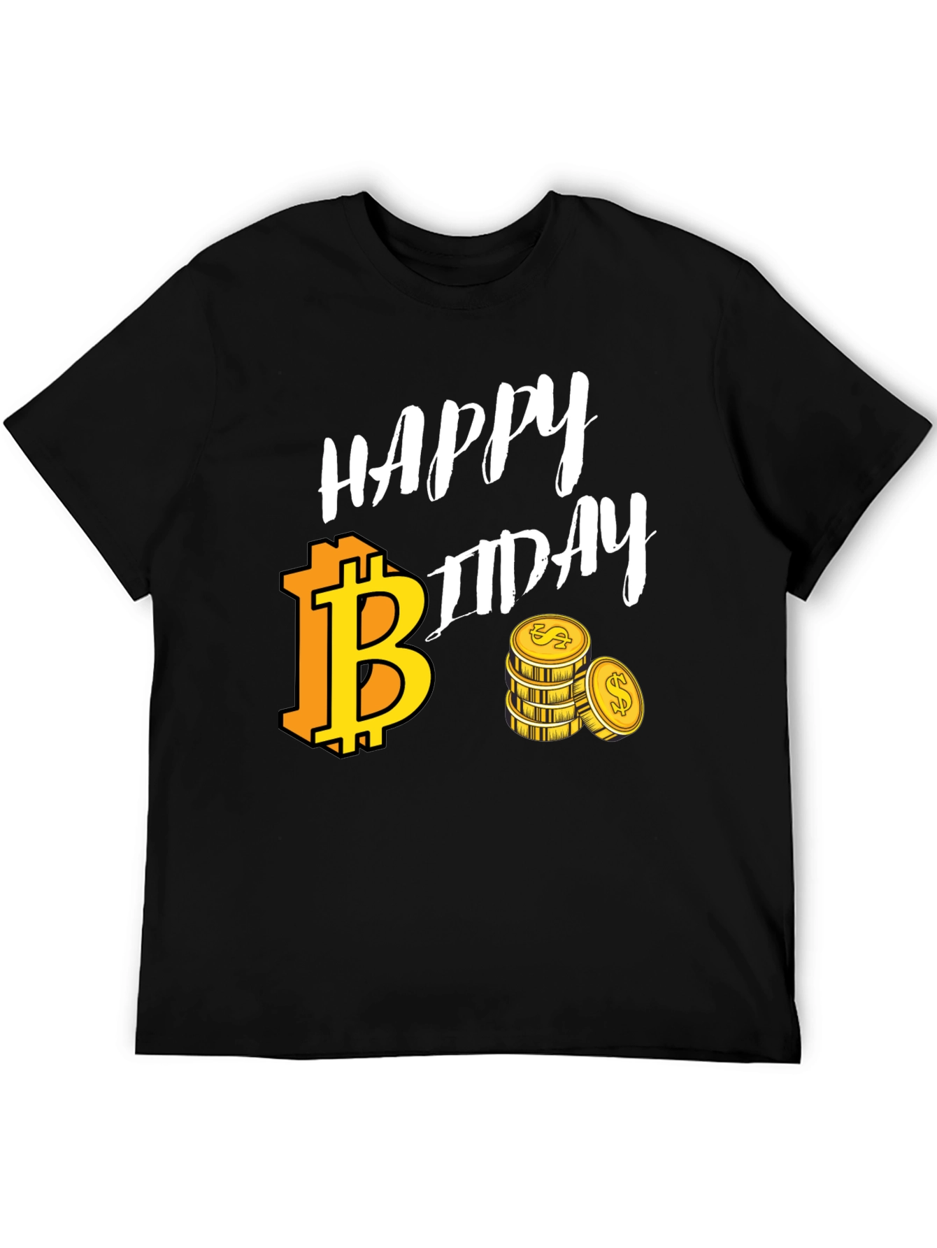 Bitcoin Birthday Black T-Shirt