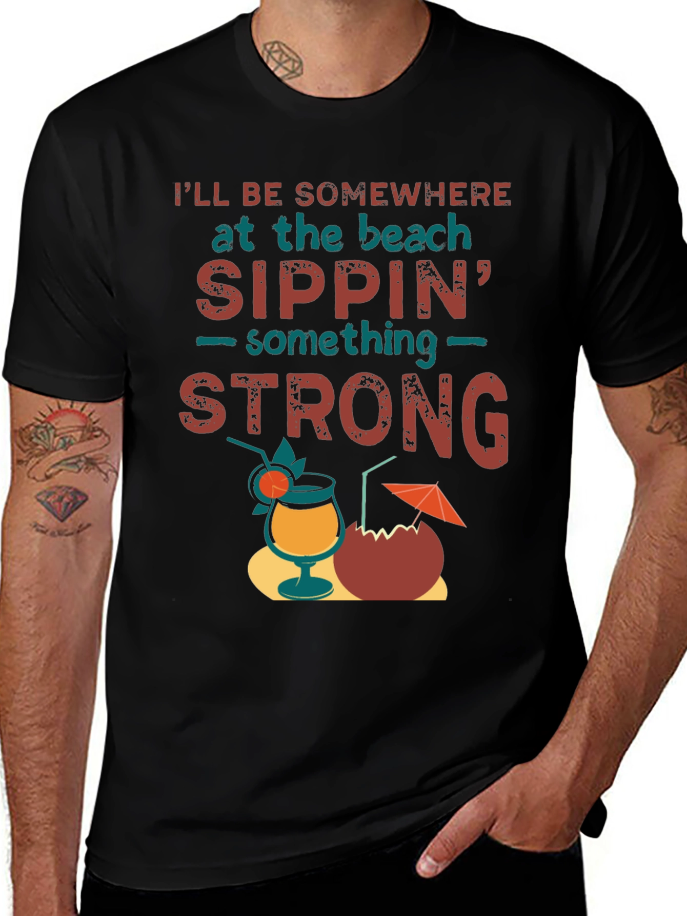 Beach Sippin T-Shirt - Relaxed Vacation Vibes