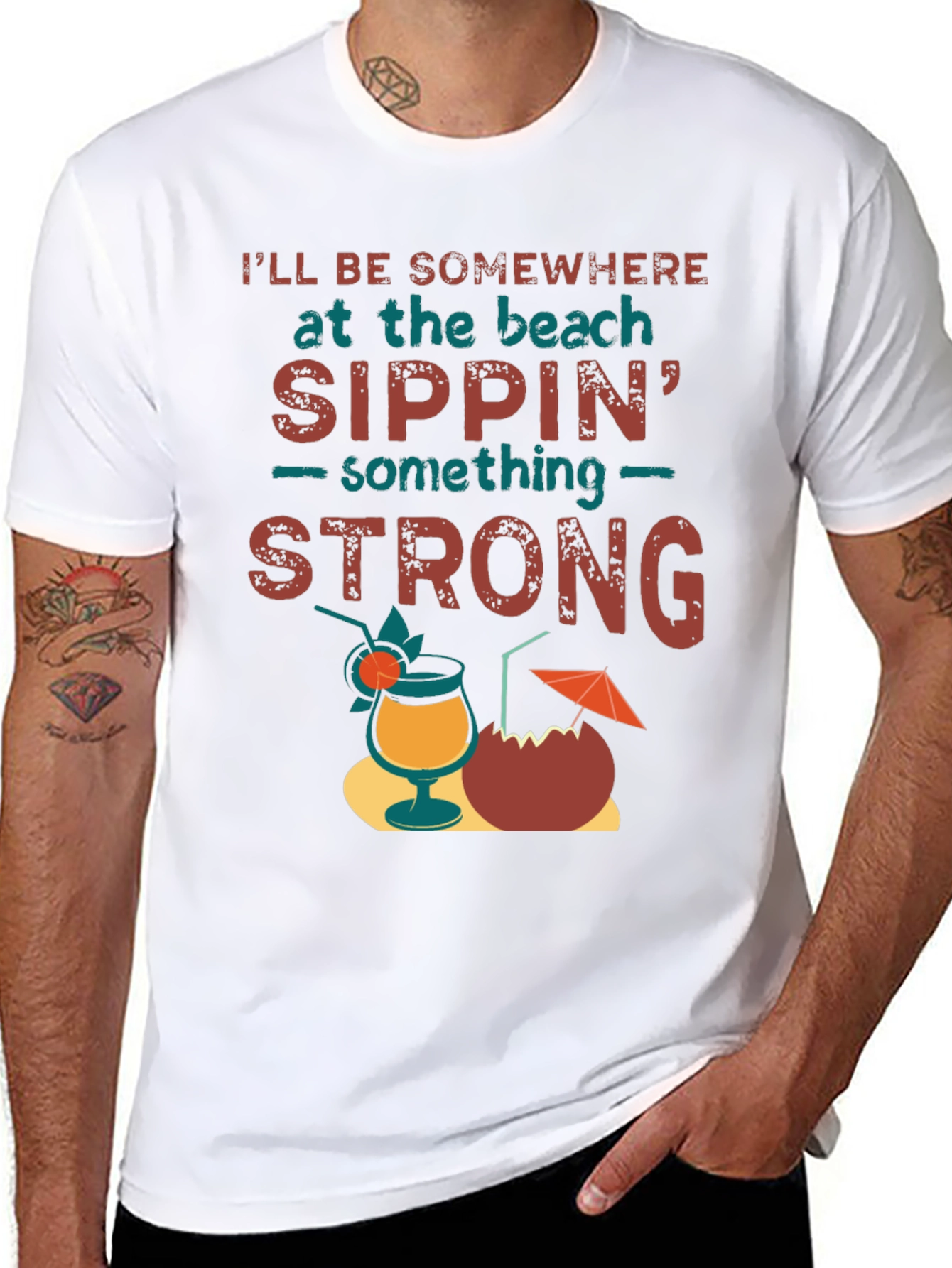 Beach Sippin T-Shirt - Relaxed Vacation Vibes