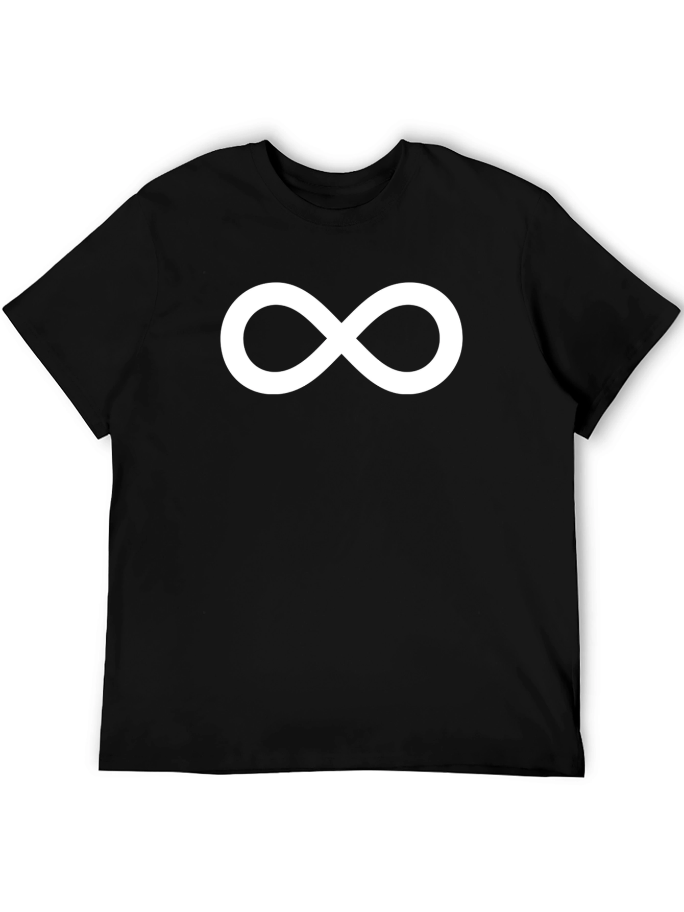 Infinity Symbol Graphic Tee - Modern Black T-Shirt