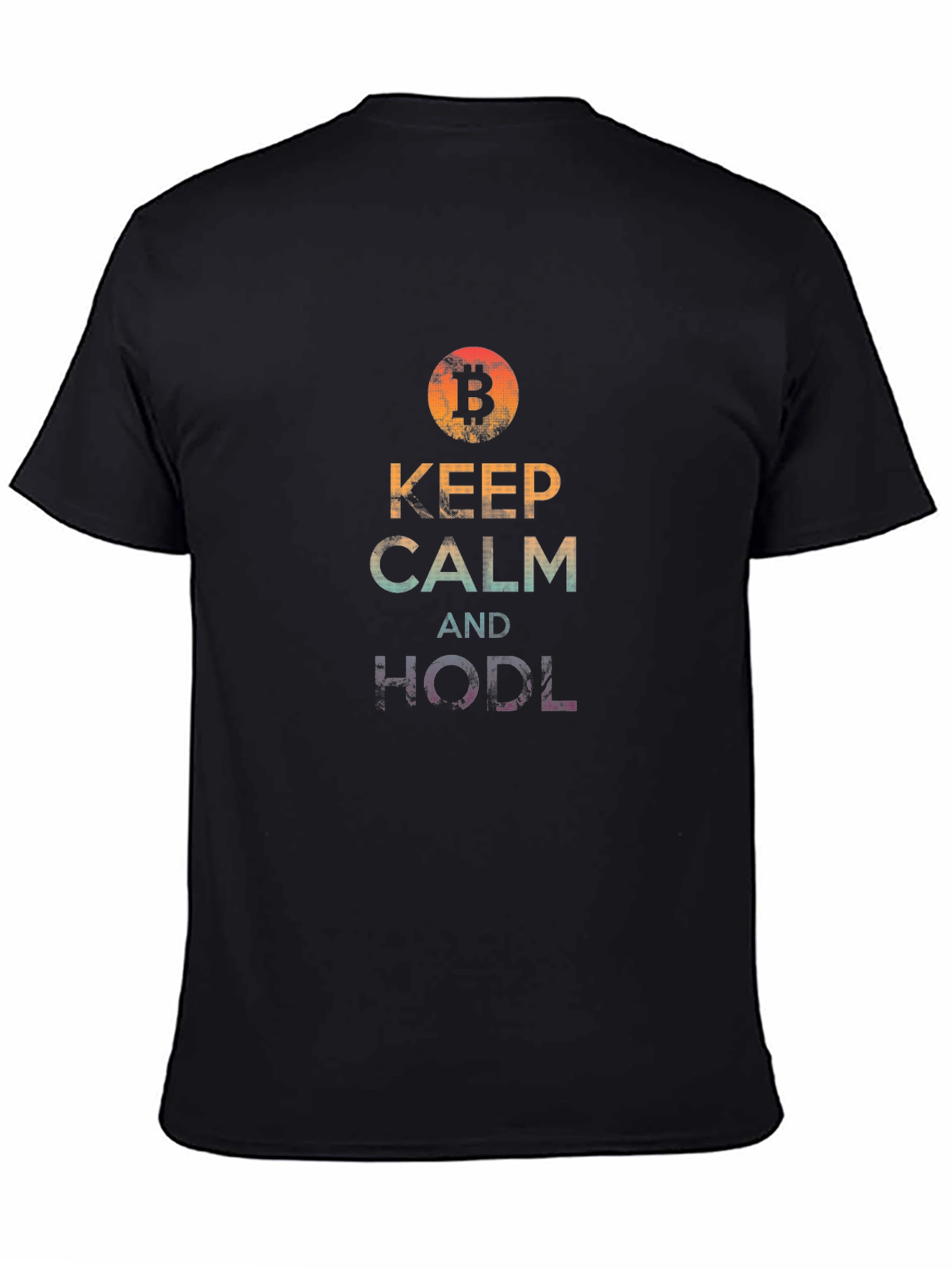 Keep Calm & HODL Bitcoin Crypto Black T-Shirt