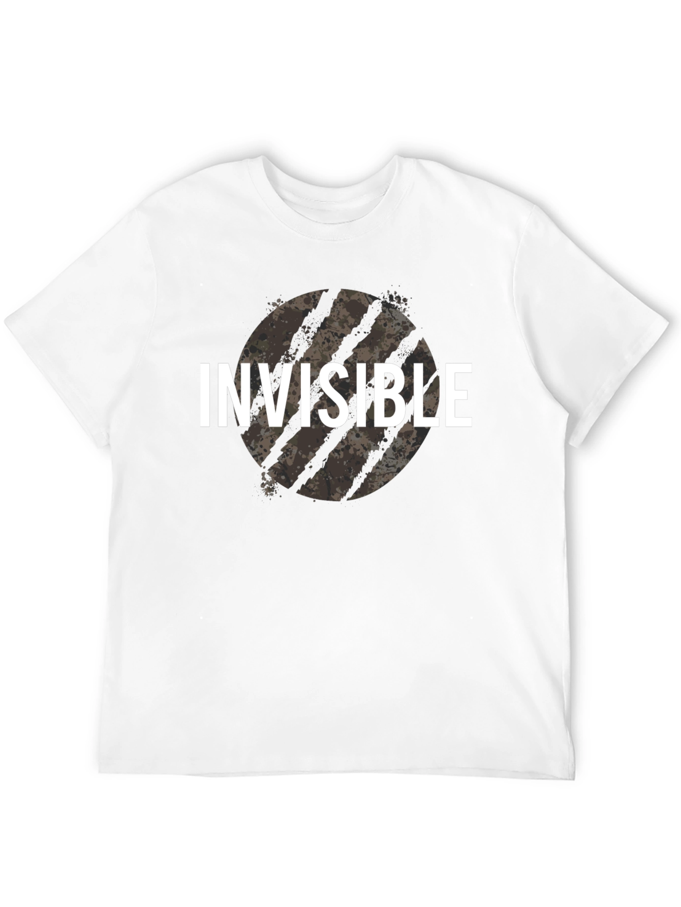 Invisible Graphic Tee - Black Cotton T-Shirt