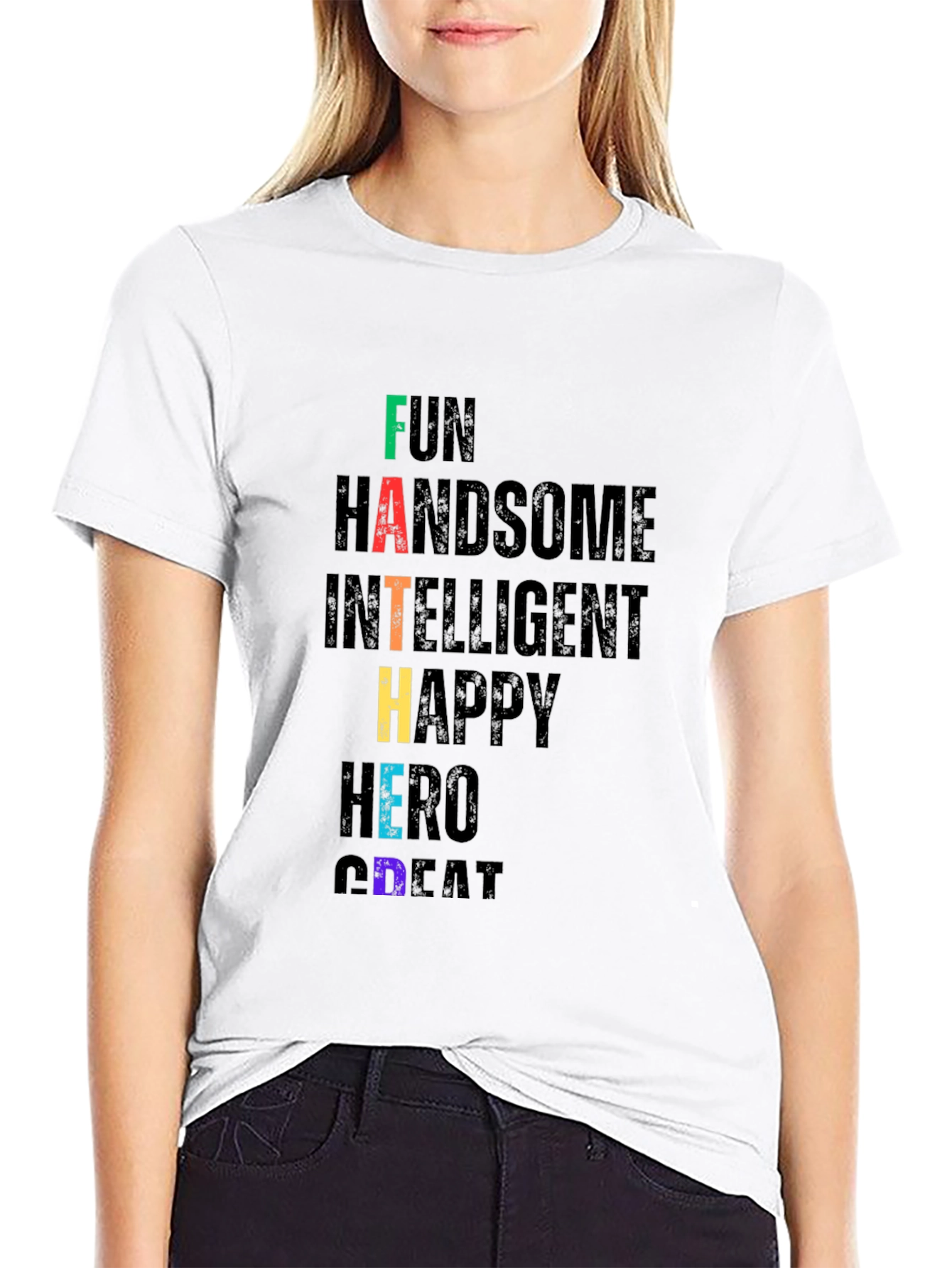 Fun Dad Black Graphic T-Shirt
