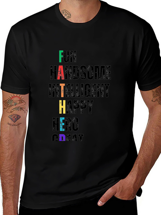 Fun Dad Black Graphic T-Shirt