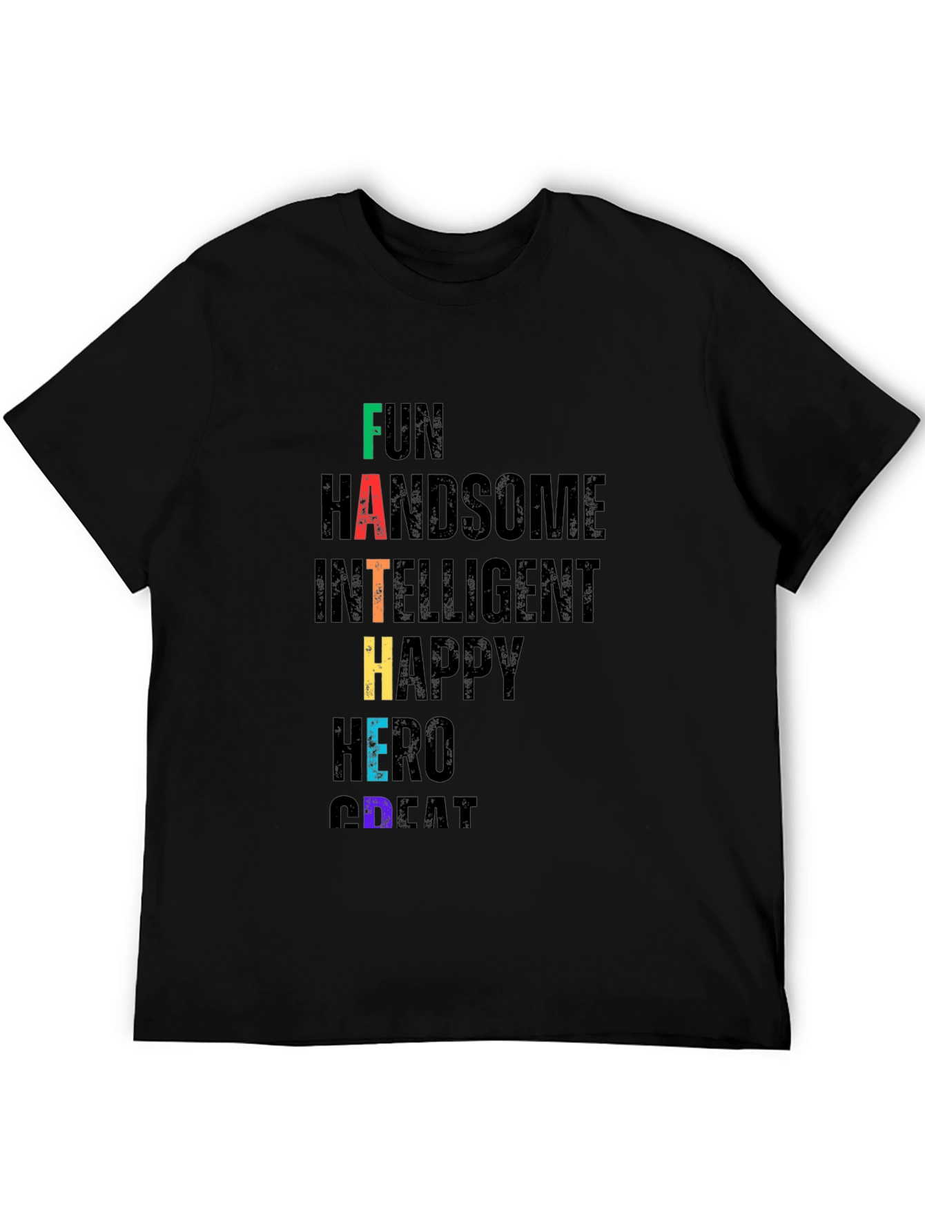 Fun Dad Black Graphic T-Shirt
