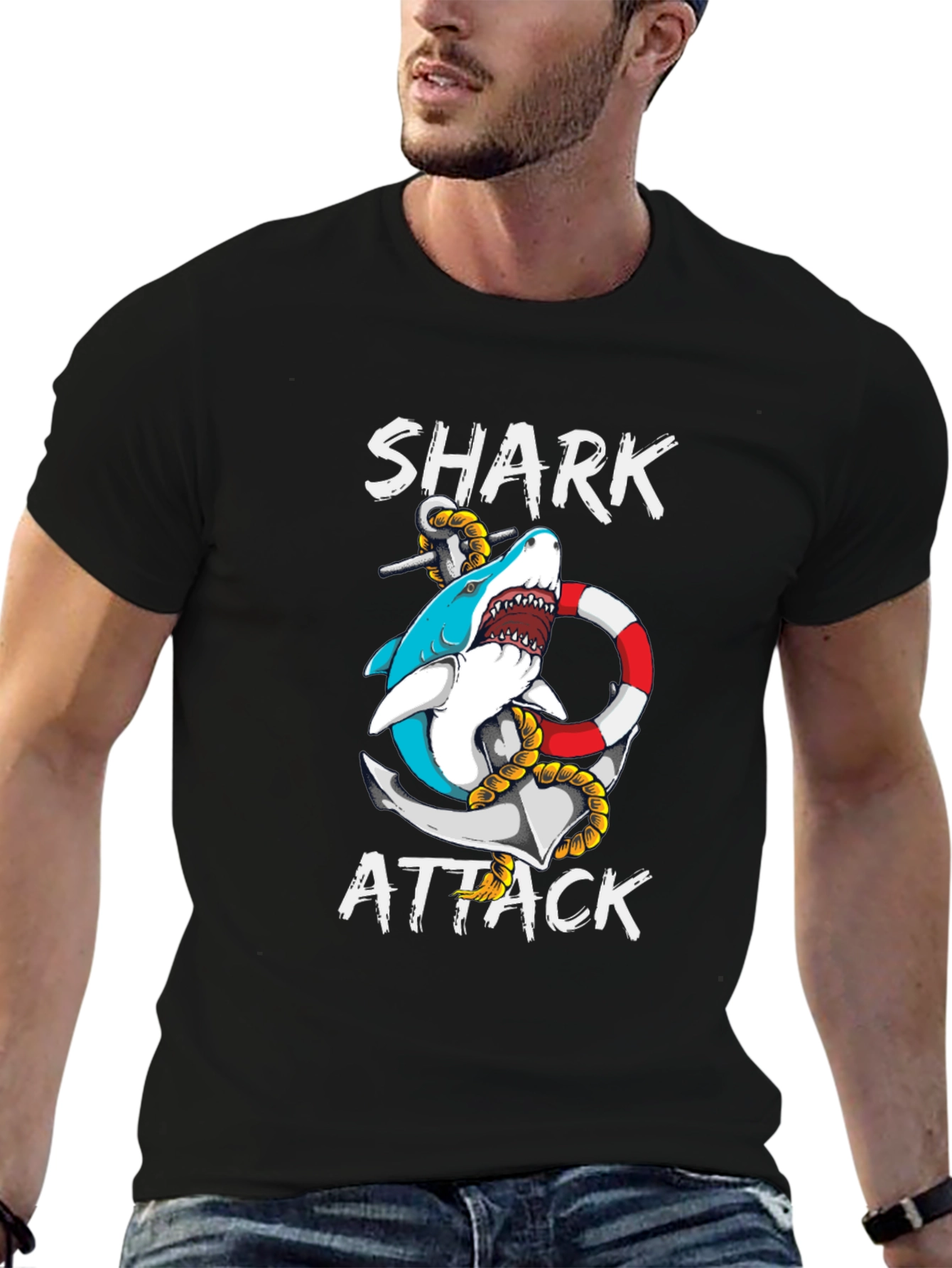 Shark Attack Graphic Tee