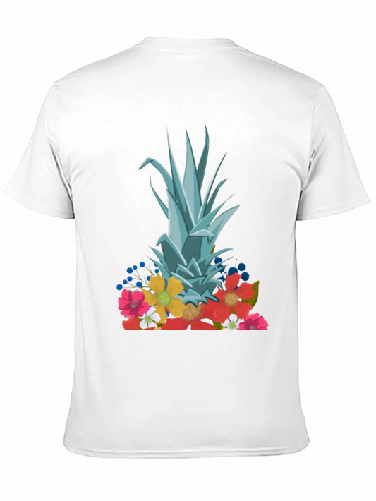 Floral Pineapple Graphic T-Shirt