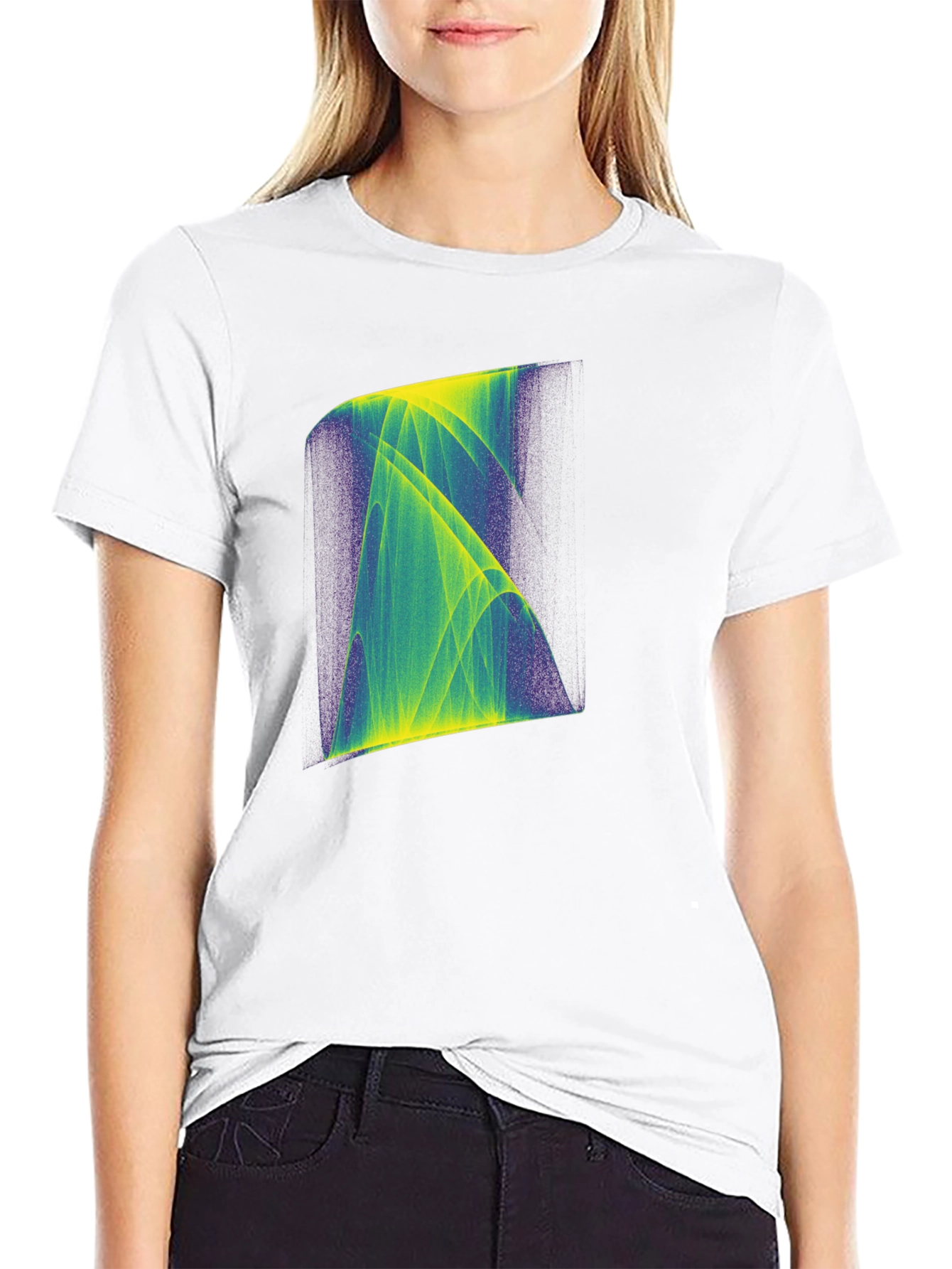 Abstract Graphic Print Black T-Shirt