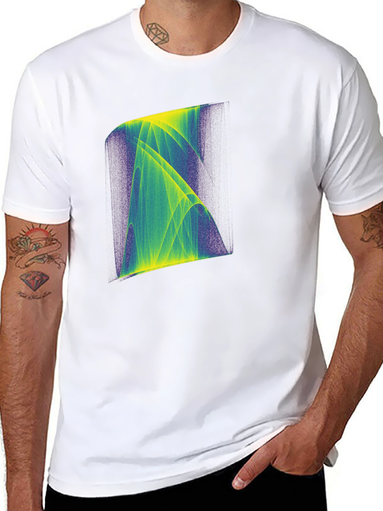 Abstract Graphic Print Black T-Shirt