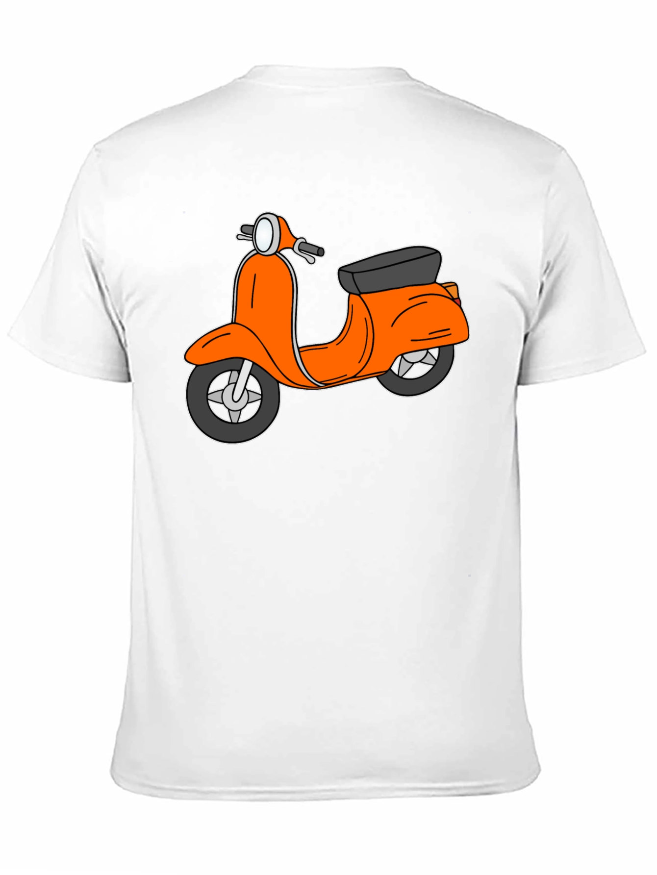 Retro Scooter Graphic Tee - Black