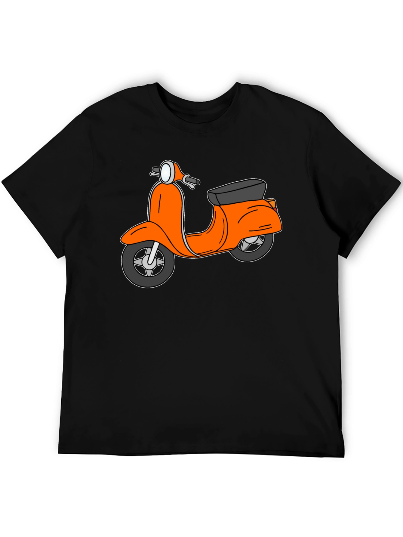 Retro Scooter Graphic Tee - Black