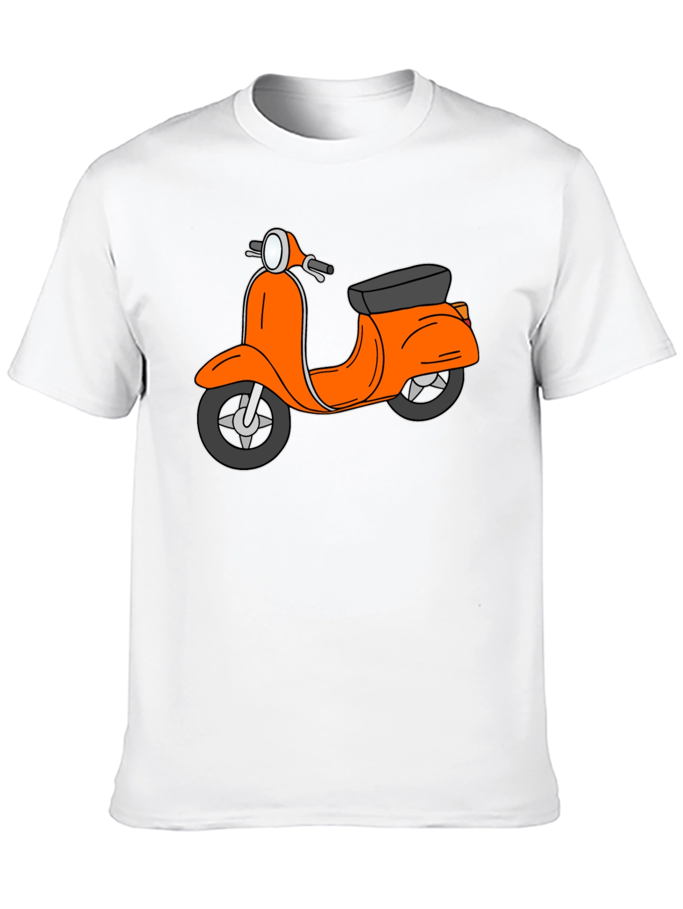 Retro Scooter Graphic Tee - Black