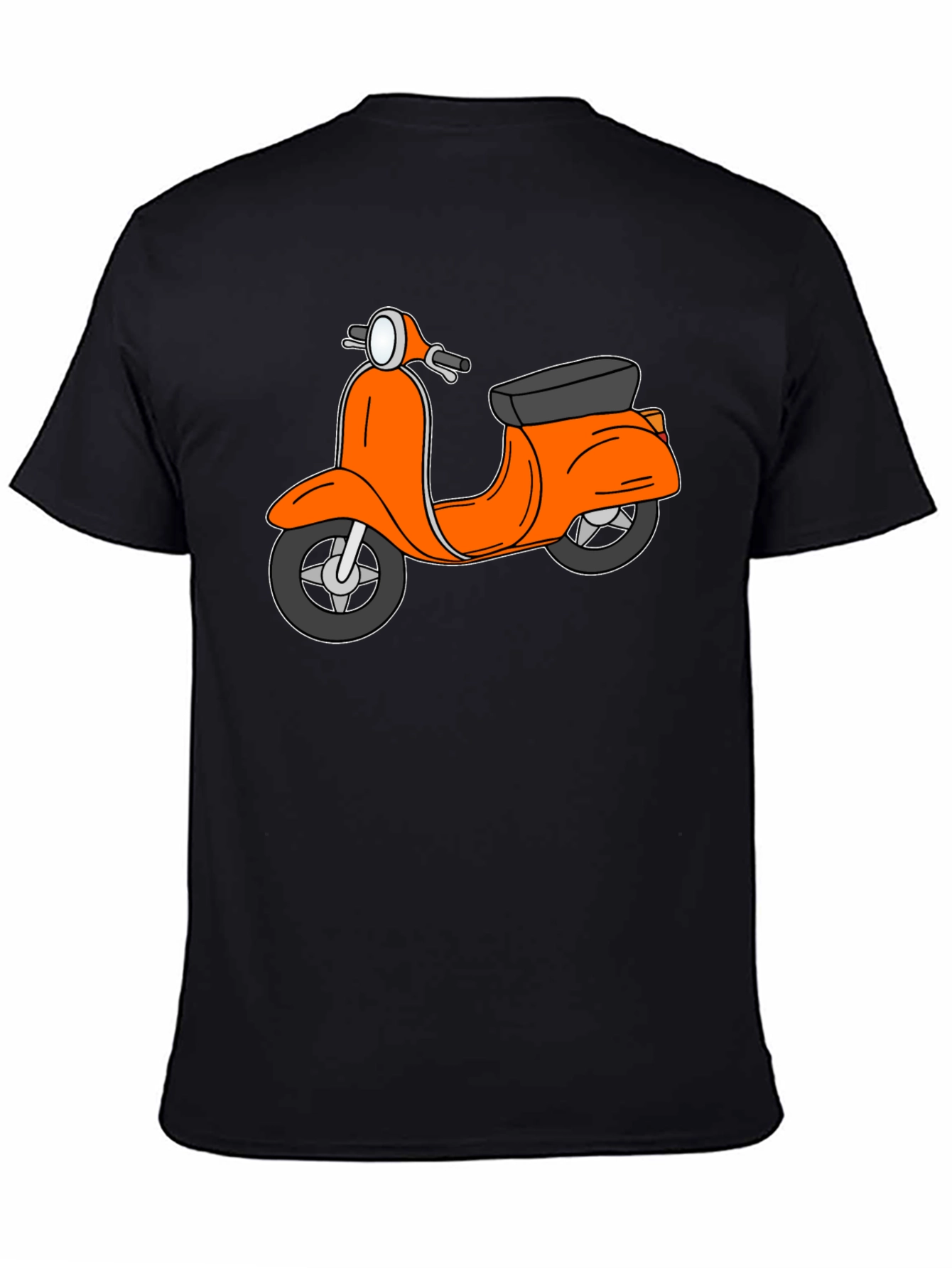 Retro Scooter Graphic Tee - Black