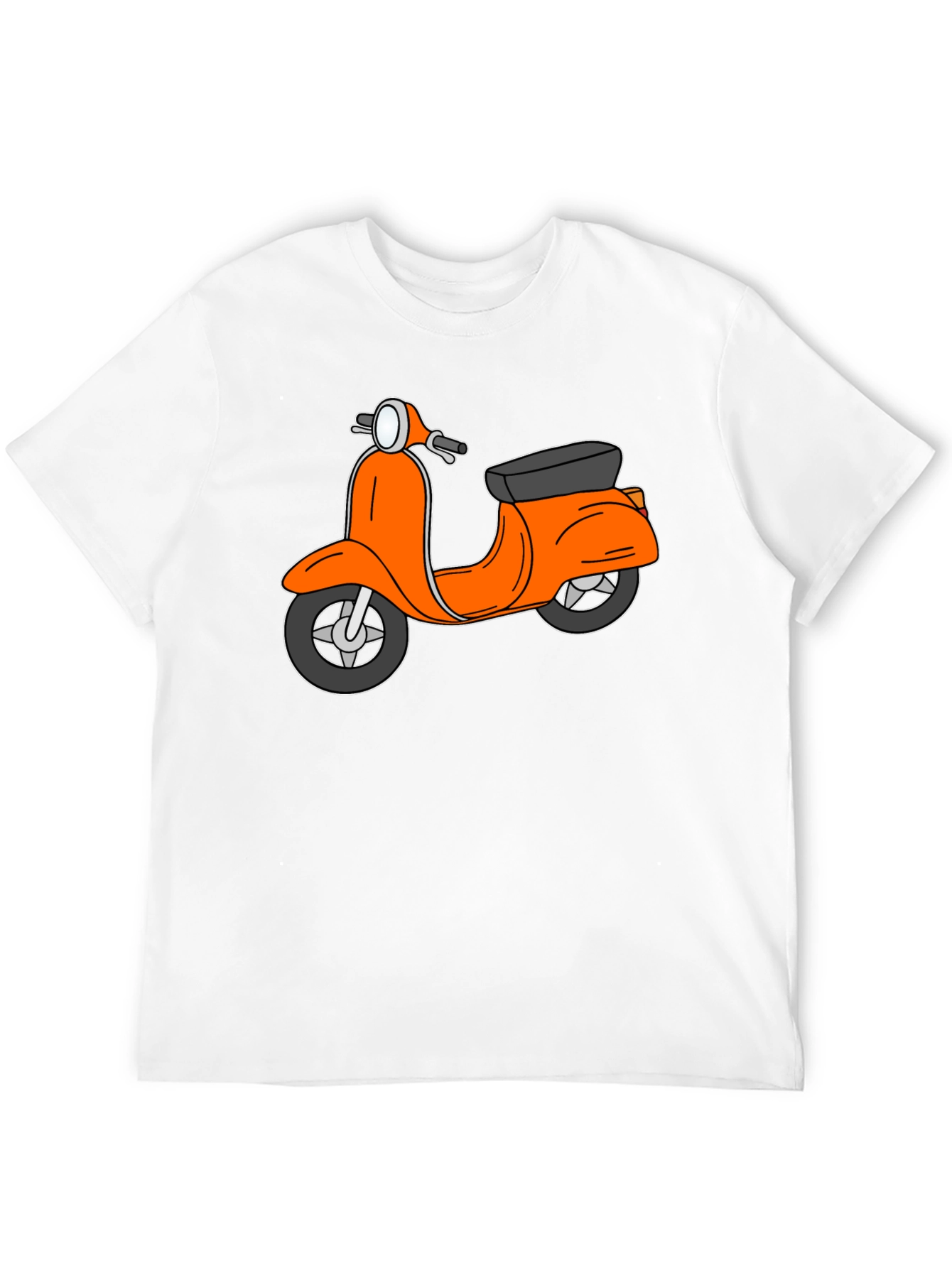 Retro Scooter Graphic Tee - Black