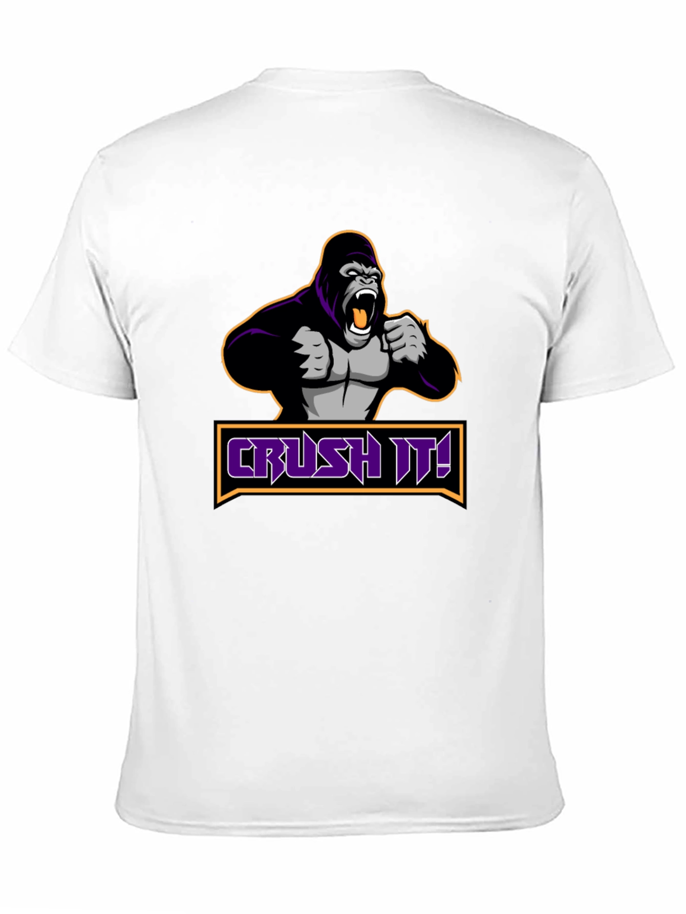 Crush It Gorilla Graphic Black T-Shirt
