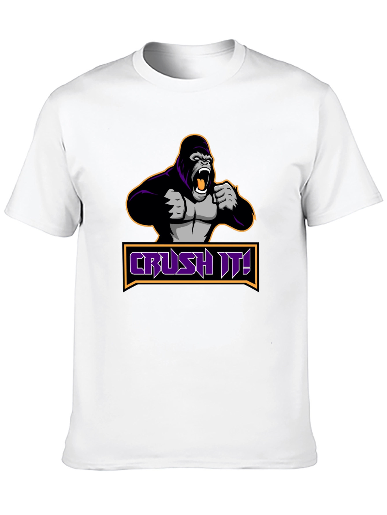 Crush It Gorilla Graphic Black T-Shirt