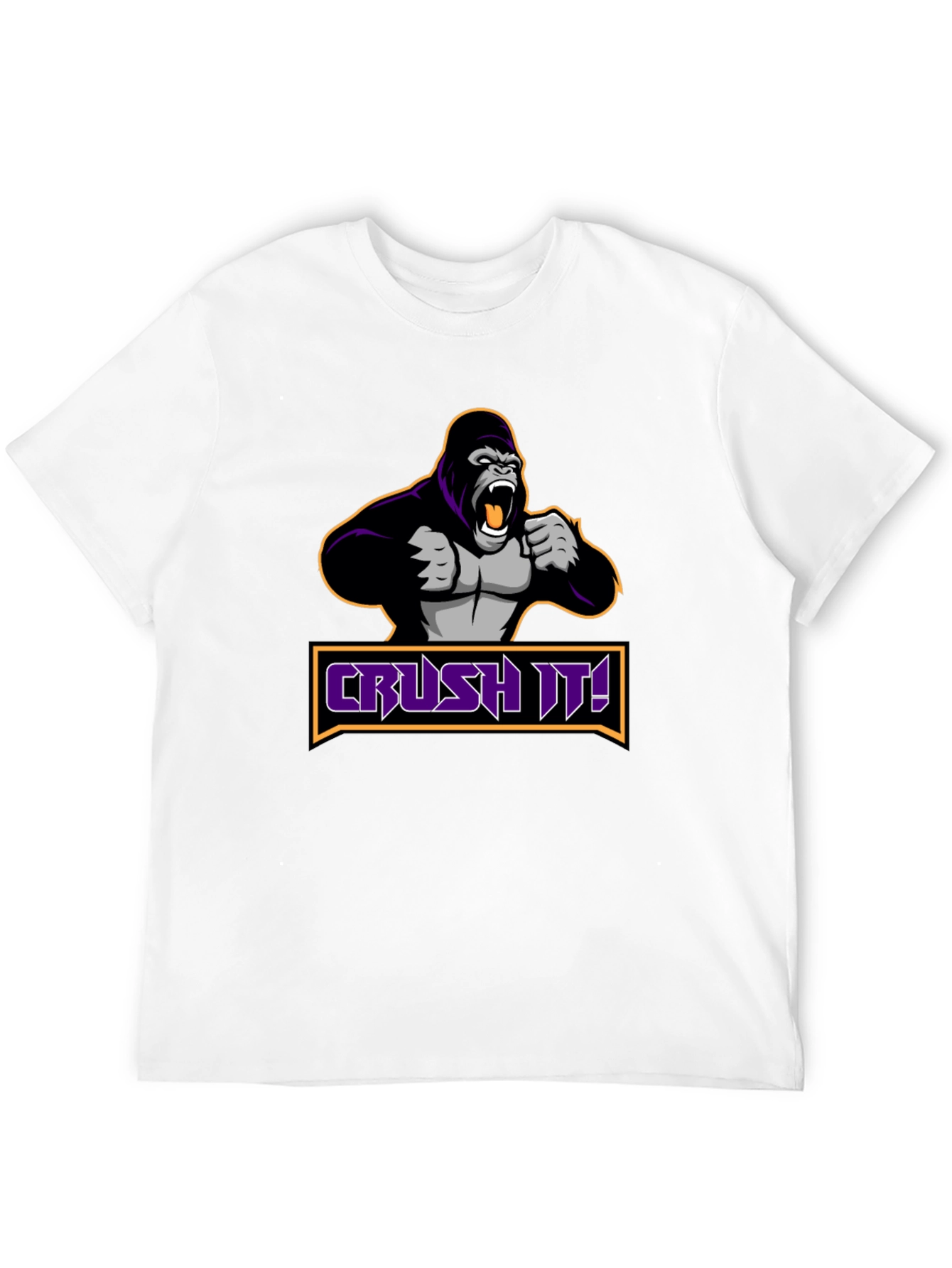 Crush It Gorilla Graphic Black T-Shirt
