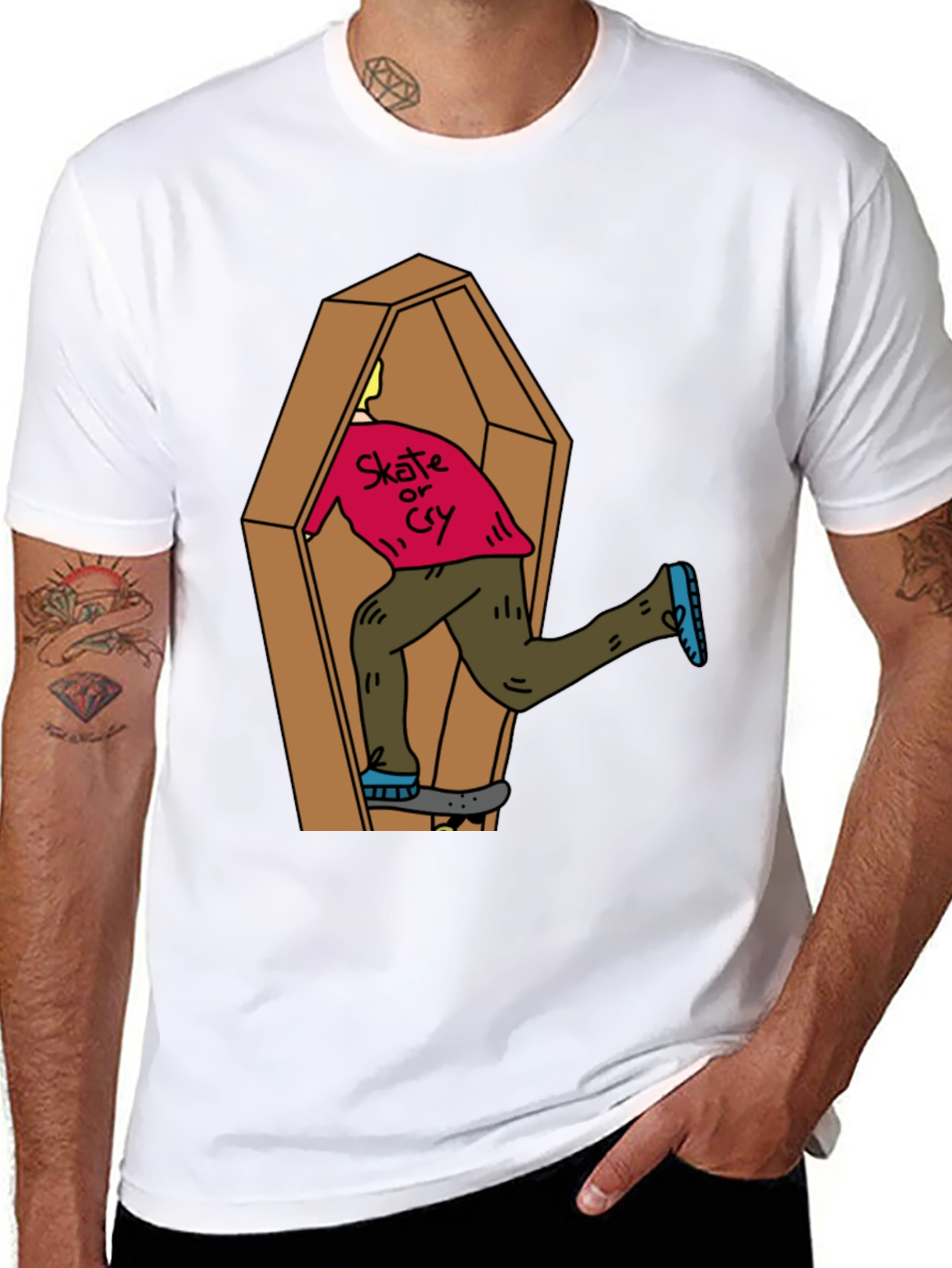 Skate or Cry Coffin T-Shirt