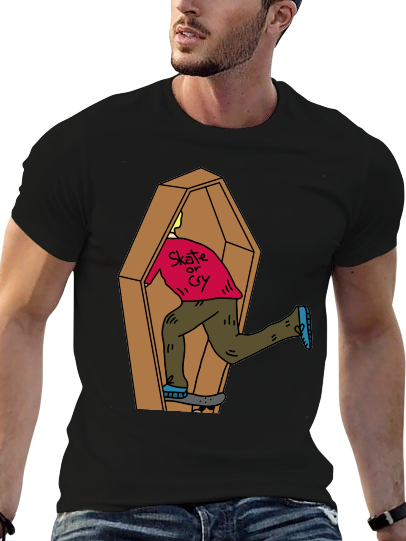 Skate or Cry Coffin T-Shirt