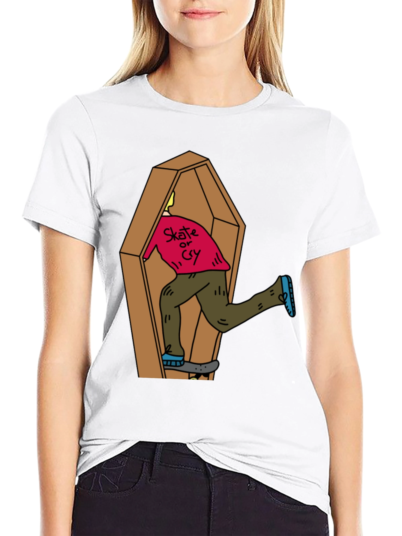 Skate or Cry Coffin T-Shirt