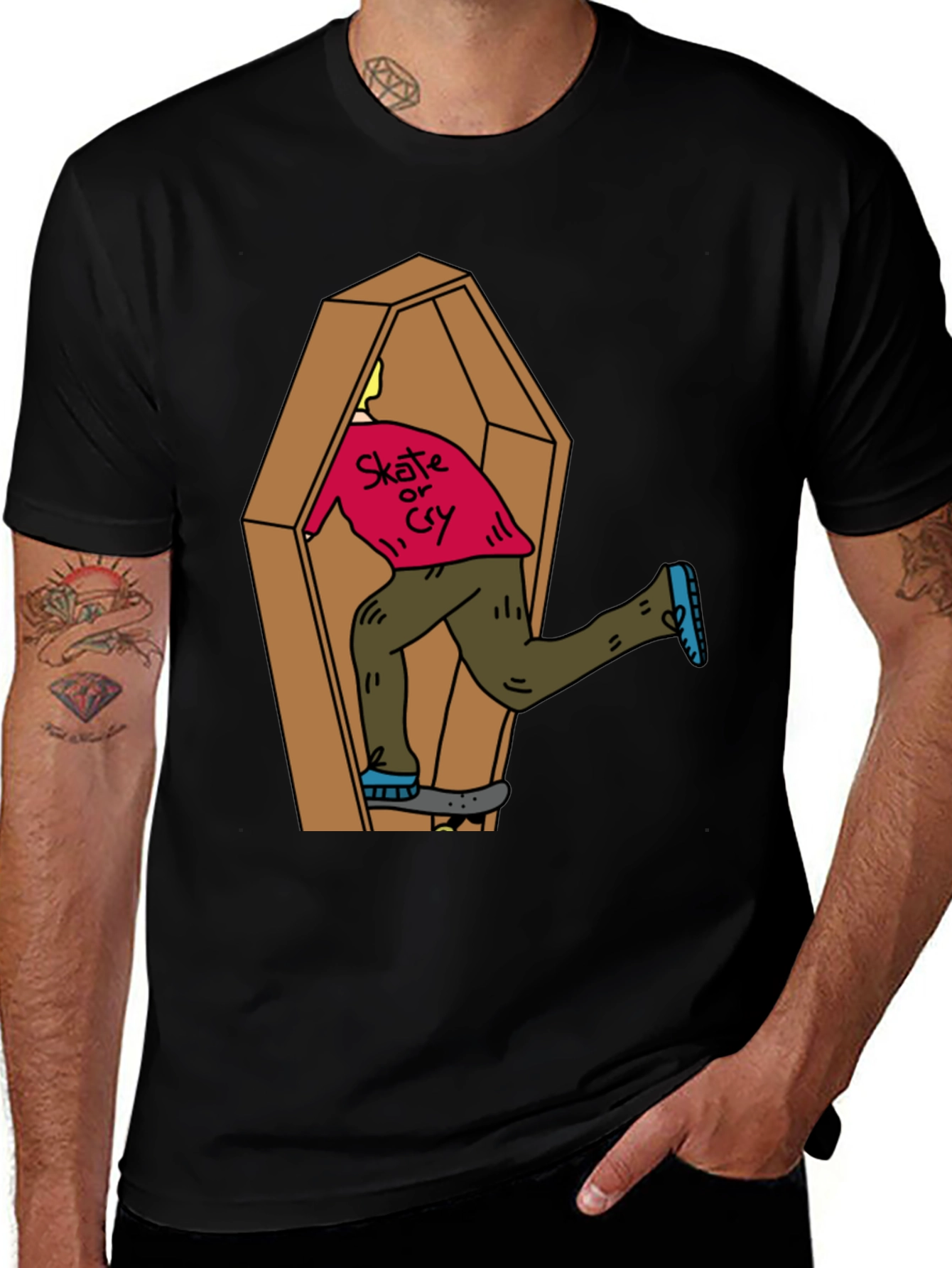 Skate or Cry Coffin T-Shirt