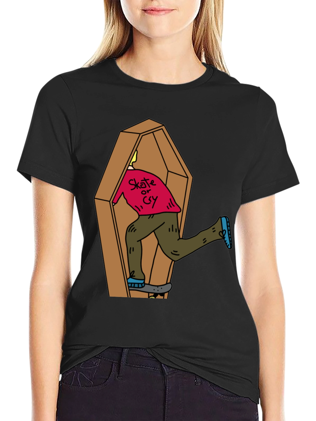 Skate or Cry Coffin T-Shirt
