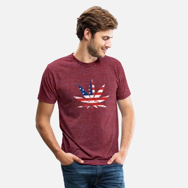 United Stated Flag Into A Weed Leaf